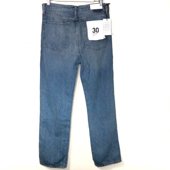RE/DONE High Rise Straight Leg Loose Fit Button Fly 90's Jeans Vintage Indigo 30 - Picture 2 of 13